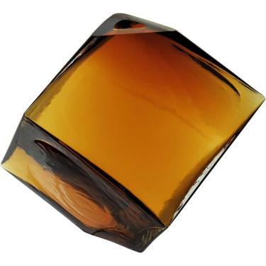 Imagem de VASO DECORATIVO ENFEITE PLANTA VIDRO 11x11x11cm ÂMBAR