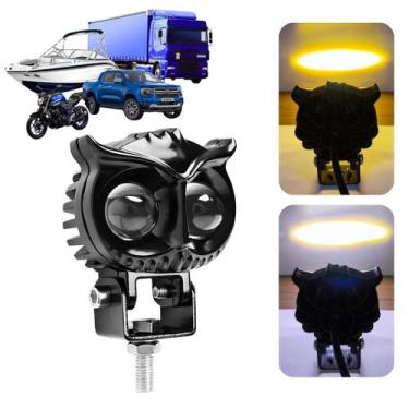 Imagem de Farol De Milha Neblina Led Moto Todos Strobo Suporte - CARDAD, Coruja