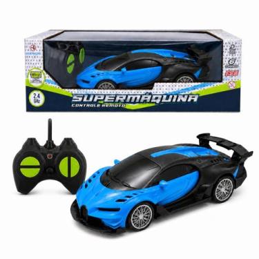 Imagem de Carro De Controle Remoto Supermáquina Azul - Polibrinq