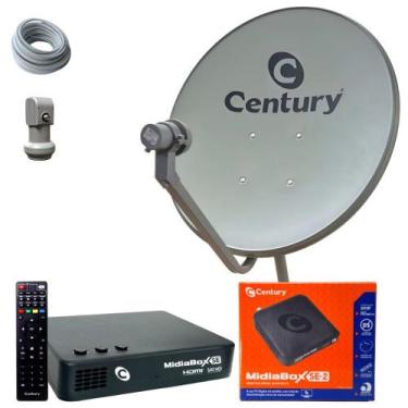 Imagem de Antena Parabolica Century 75cm Banda Ku 5g Midiabox SE2 Kit