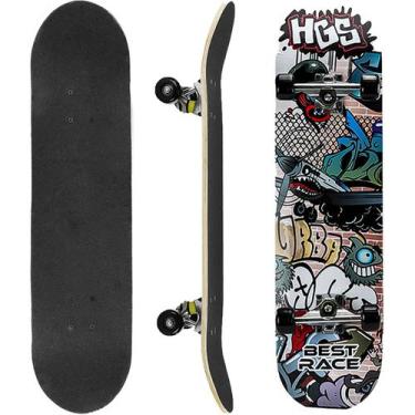 Imagem de Skate Montado Completo Radical Infantil Juvenil Até 60kg - BBR Toys, H