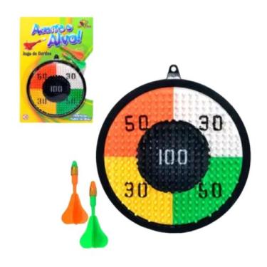 Imagem de Jogo de dardo infantil de brinquedo com alvo e 2 dardos para parede re