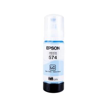 Imagem de Refil Epson T574 Ciano Claro 70ml Original L8050 L18050 T574520 Tinta 