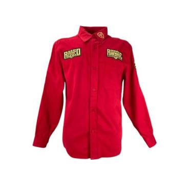 Imagem de Camisa Country Masculina Radade Bordada Vermelha - Ref: 004536, P