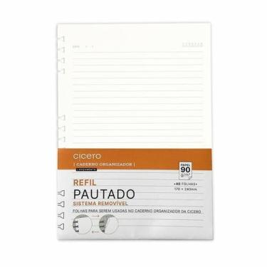 Imagem de Refil Caderno Organizador 40 Fls Offset 90G Pautado 17X24 - Cícero