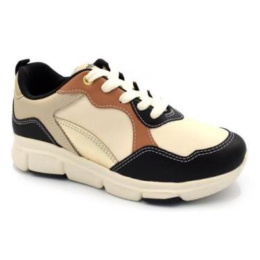 Imagem de Tênis Casual Feminino Comfortflex 2690303, Bege, 37