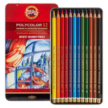 Imagem de Lápis De Cor Artístico Polycolor 12 Cores Koh-i-Noor 3822