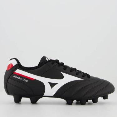 Imagem de Chuteira Mizuno Morelia Club MD Campo Preta e Branca, 39