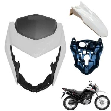 Imagem de Kit Carenagem Frontal Nxr Bros 160 modelo 2016 Até 2021 Máscara do Far