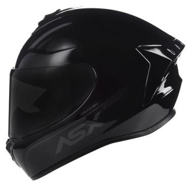 Imagem de Capacete Asx Draken Solid Brilho Preto, 60