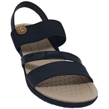 Imagem de Sandália Modare Feminina Ortopédica Ultra Confort, Preto, Camel, 38