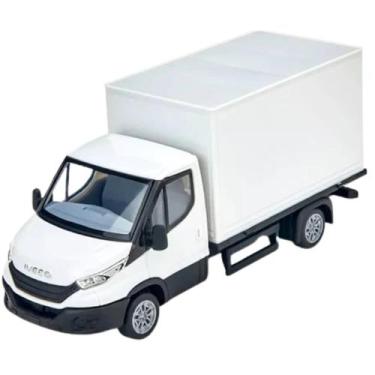 Imagem de Caminhão Baú Iveco Daily - Brinquedo De Carga Com Rodas Livres e Carro