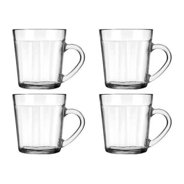 Imagem de Jogo de Copos de Vidro 4 Peças 270ml - Nadir Caneca
