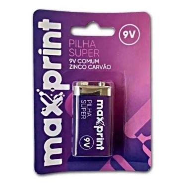 Imagem de Pilha Maxprint 9v Zinco Carvão Retangular Modelo 756487