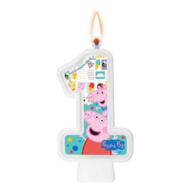 Imagem de Vela Peppa Pig - Número Bolo Aniversário - Regina Festas