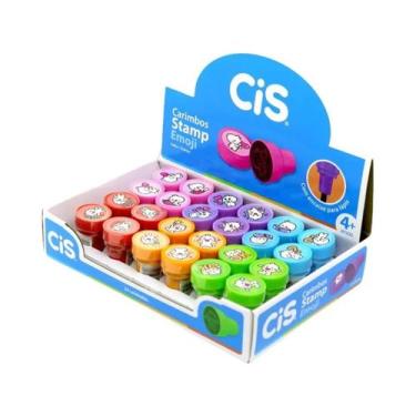 Imagem de Carimbos Cis Stamp Emoji com 24 Unidades Lápis Divertido Decoração Ano