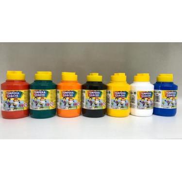 Imagem de Kit tinta guache  250ml 7 cores - acrilex /radex/maripel - ACRILEX/MAR