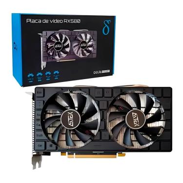 Imagem de Placa de Video Radeon RX 580 8GB GDDR5 256 Bits Dual Fan PCI Express 3.0 X16 Delta