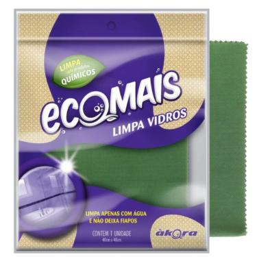 Imagem de Pano de Limpeza Ecomais Microfibra Poliéster e Poliamida sem Fiapos Secagem Rápida Desengordurante Natural