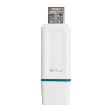 Imagem de Pendrive Kingston Exodia KC-U2G64-5R 64GB USB 3.2 100MB-s Transferência Rápida Branco