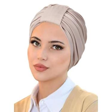 Imagem de Lenço De Cabeça Muçulmano Feminino De Cor Sólida, Hijab Macio E Elásti