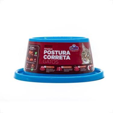 Imagem de Comedouro Pet Injet Postura Correta para Gatos - Azul