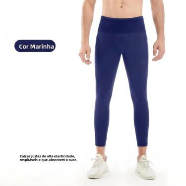 Imagem de Calças De Compressão Masculinas Para Corrida E Ciclismo, Leggings Long