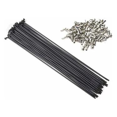 Imagem de Raio 2.0 x 265 inox hwx preto com niple / 36 raios