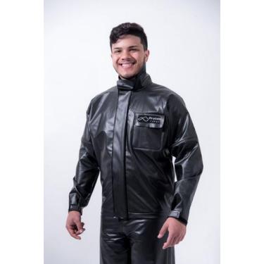 Imagem de Capa Conjunto Roupa Chuva Motoqueiro Reforçada PVC + Mochila + Bolso i