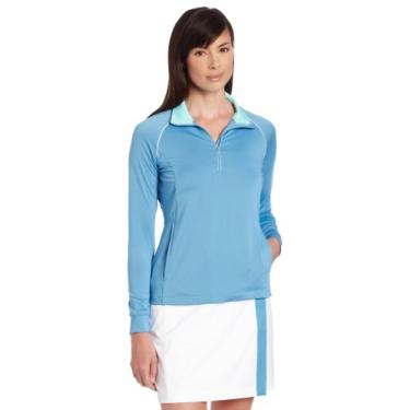 Imagem de Greg Norman Coleção pulôver feminino Royal Palm pulôver, nuvem azul, grande