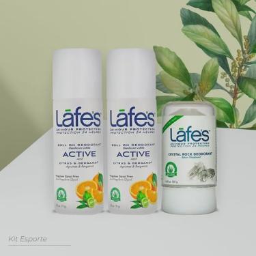 Imagem de Kit Esporte - 2 desodorantes active roll on Lafe's - desodorante natural sem alumínio stick 120g