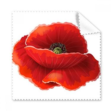 Imagem de Pano de limpeza de milho com pintura de flor vermelha, 5 peças