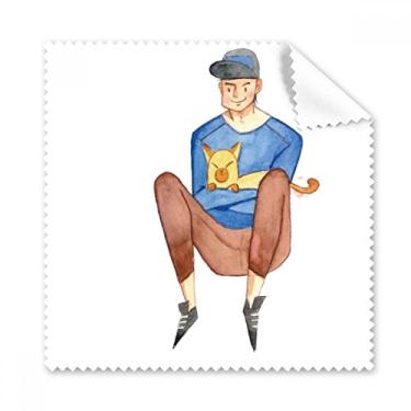 Imagem de Miaoji Pintura Aquarela Gato Meninos Pano de Limpeza Limpeza de Tela de Telefone Limpador 5 peças