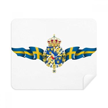Imagem de Suécia National Emblem Country Symbol Pano de limpeza Limpador de tela 2 peças Tecido de camurça