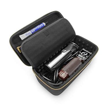 Imagem de CASEMATIX O estojo de barbeiro para cortador de cabelo comporta aparadores, campainhas de cabelo, aparadores, forro de acabamento em T – Estojo de viagem para cortadores, estilistas e materiais de corte de cabelo