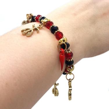 Imagem de Pulseira Feminina da Pomba Gira Entidade Umbanda Ajustável