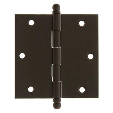 Imagem de idh by St. Simons 82525-10B Dobradiças de armário de latão sólido genuíno de qualidade profissional, bronze polido a óleo, 5,5 x 5,5 cm, par