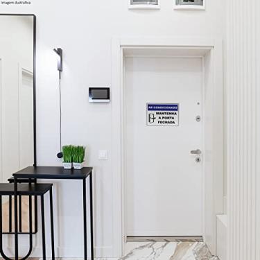 Imagem de Adesivo Ar Condicionado Mantenha A Porta Fechada 20cmx14cm