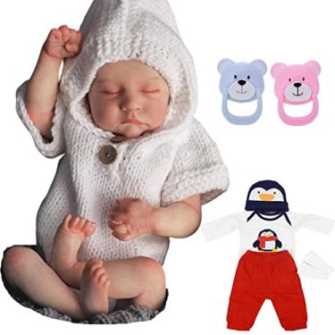 Imagem de Reborn Baby Realista,bebê Reborn Boneca Silicone Menina Original,20polegadas Corpo Macio Bebê Bonecos De Bebê Renascidos Realistas Com Acessórios De Brinquedo,Conjunto de bonecas 5,menina