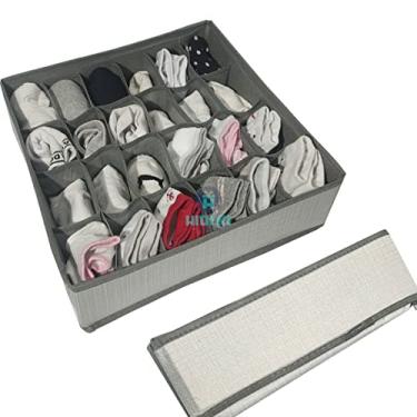 Imagem de Organizador de Gaveta de TNT 10X33X33 cm 24 Divisórias Meias Cuecas Calcinhas Roupa Íntima (Modelo2)