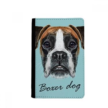 Imagem de Lop-eard Boxer Cachorro Animal Passaporte Carteira Bolsa para Cartão, Multicolorido.