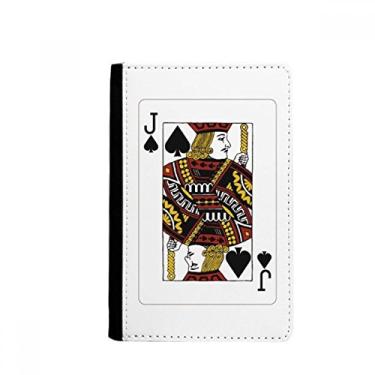 Imagem de Porta-passaporte padrão Spade J Baralho Card Holder Notecase Burse Carteira Capa Cartão, Multicolor