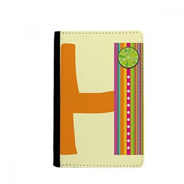 Imagem de H alfabeto laranja fruta bonito padrão porta-passaporte notecase burse carteira capa cartão bolsa, Multicolor