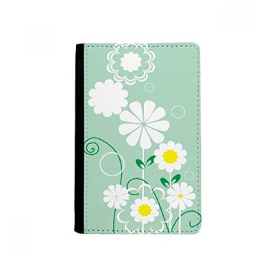 Imagem de Porta-passaporte com pétalas de folhas verdes e flores para plantas notecase burse carteira porta-cartão, Multicolor