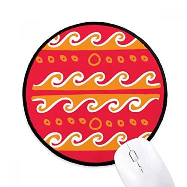 Imagem de Fire Wave Mexico Totems Civilização Antiga Tapete de Mouse Pad Desktop Escritório Tapete Redondo para Computador