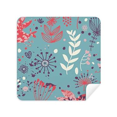 Imagem de Óculos de limpeza de tela de pano para pintura de plantas de flor de folha azul tecido de camurça pacote com 2