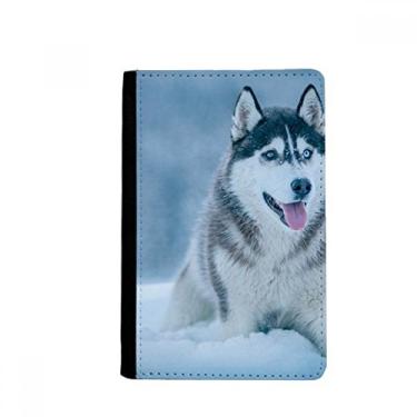 Imagem de Porta-passaporte com imagem de animal de neve Husky de cachorro capa carteira porta-cartão, Multicolorido.