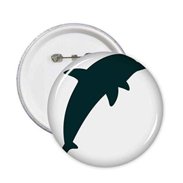 Imagem de Blue Ocean Streamline Lindos Pinos de Golfinho Emblema de Botão Decoração 5 peças