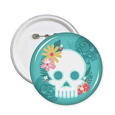 Imagem de México Undead l Ilustrações Alfinetes redondos Emblema Botão Decoração Acessório 5 peças