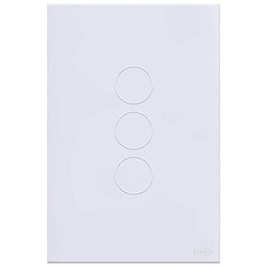 Imagem de Interruptor Touch 3 Botões Glass Espelho Em Acrilico Branco Lumenx